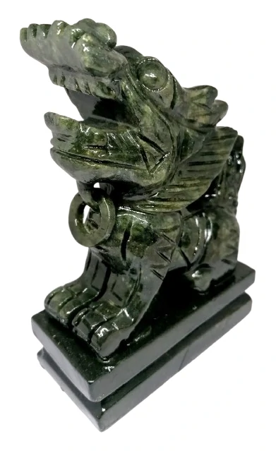 Velký nefritový drak 15x11x5 cm
