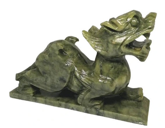 Nefritový drak 17 cm – ochranný symbol síly, harmonie a zdraví