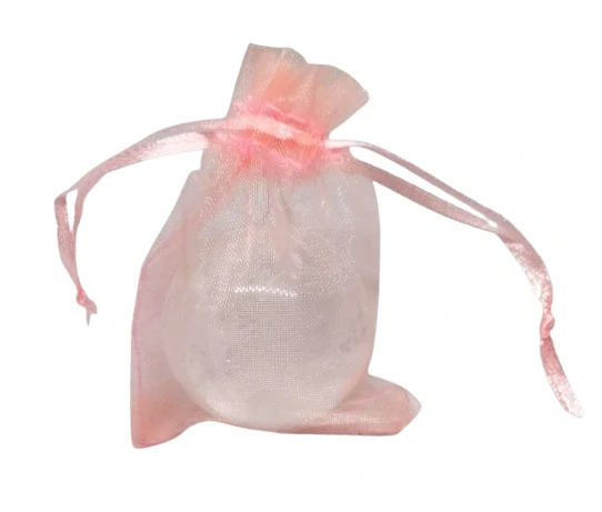 Dárkový látkový pytlíček lososový 9x7 cm