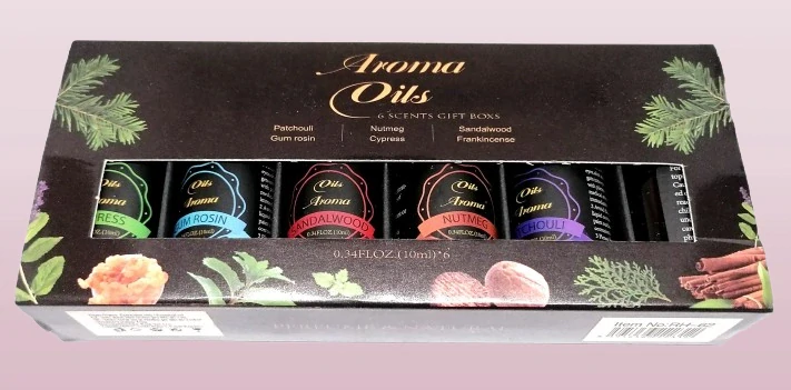 Dárková kazeta s vonnými olejíčky 6 ks – aromaterapie, relaxace a vůně domova