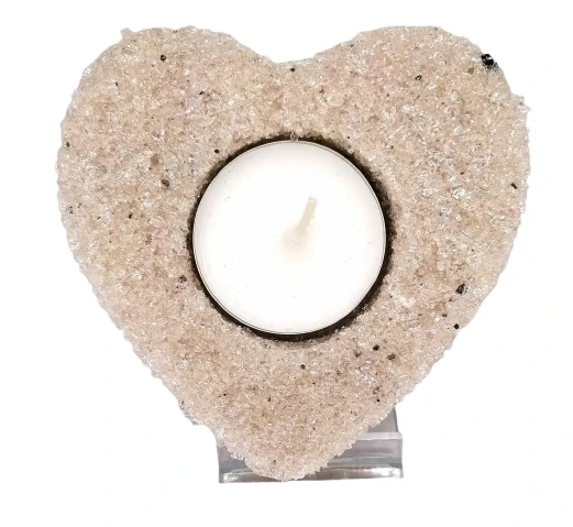 Křišťál svícen na čajovou svíčku ve tvaru srdce