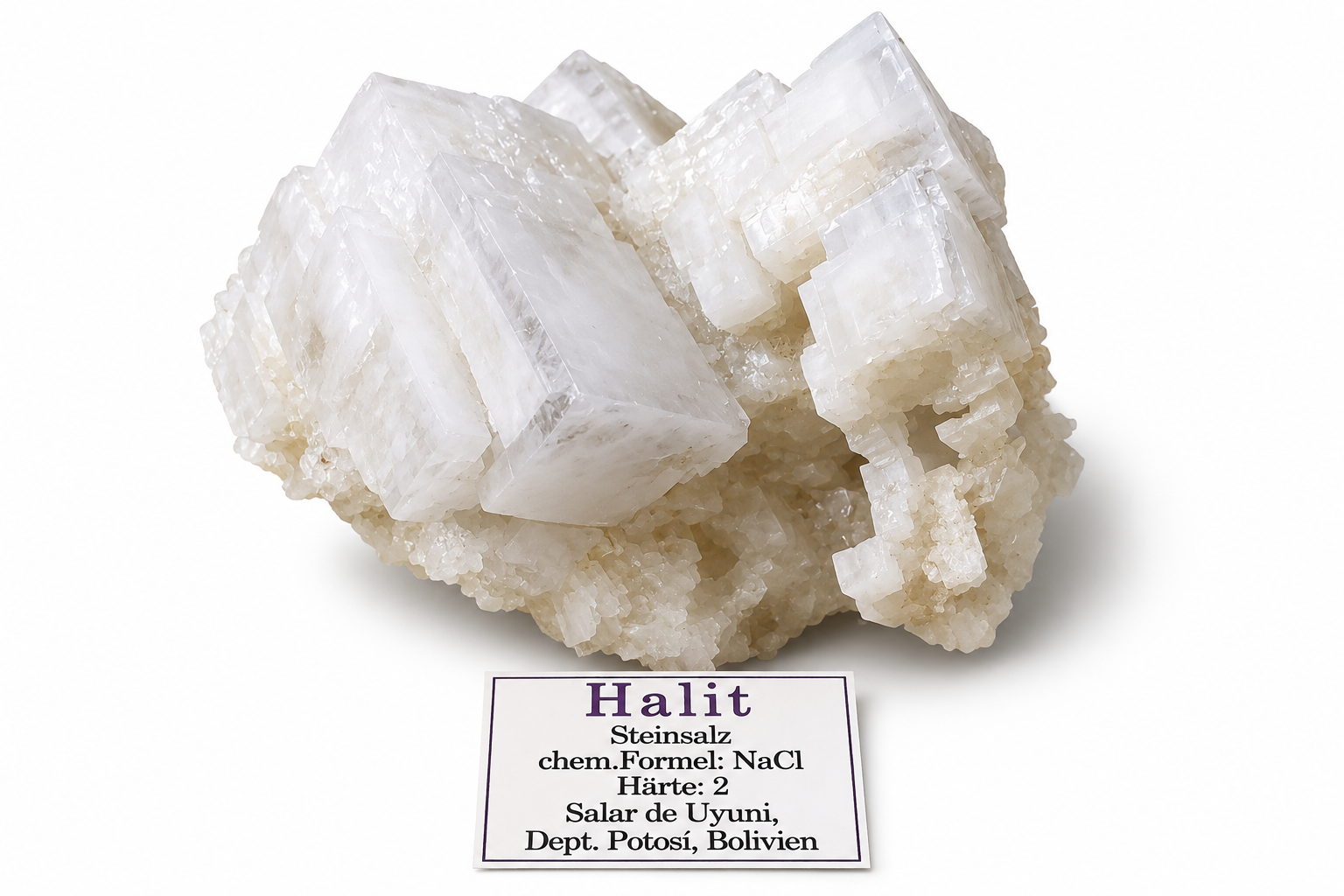 Halit, nádherný krystalický vzorek z Bolívie – 259 g