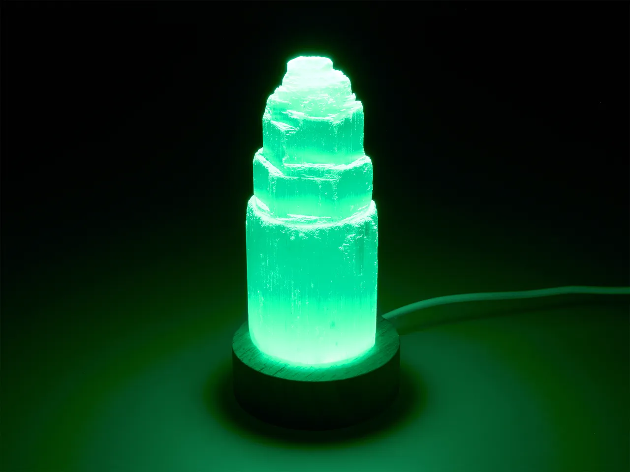 Světlený podstavec LED barevné světlo, pod kameny a minerály – USB napájení, ideální pro feng shui