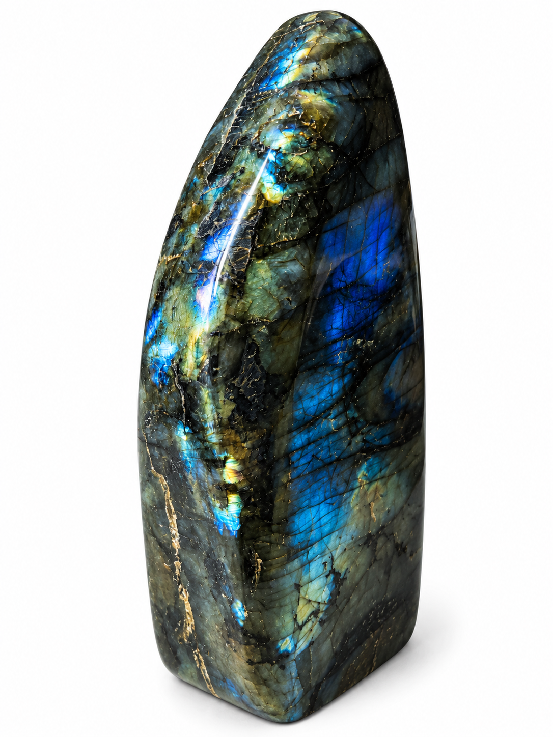 Labradorit obelisk v AA kvalitě z Madagaskaru 1,25 kg