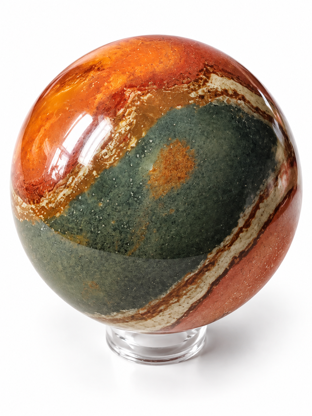 Jaspis polychrom – velká koule 499 g / 7,3 cm | Madagaskar
