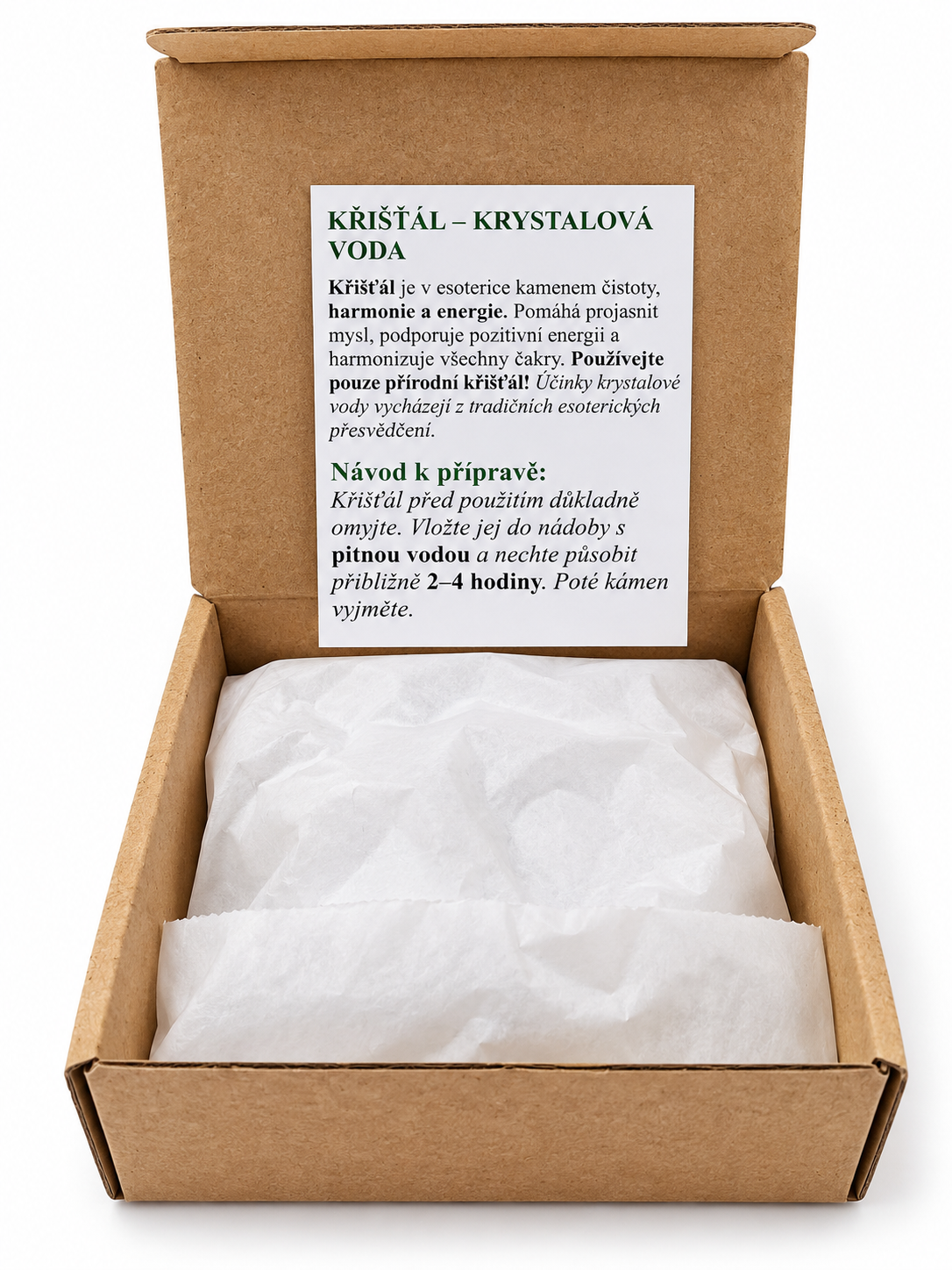 Dárkový set KŘIŠŤÁL MATNÝ na krystalovou vodu – 100 g