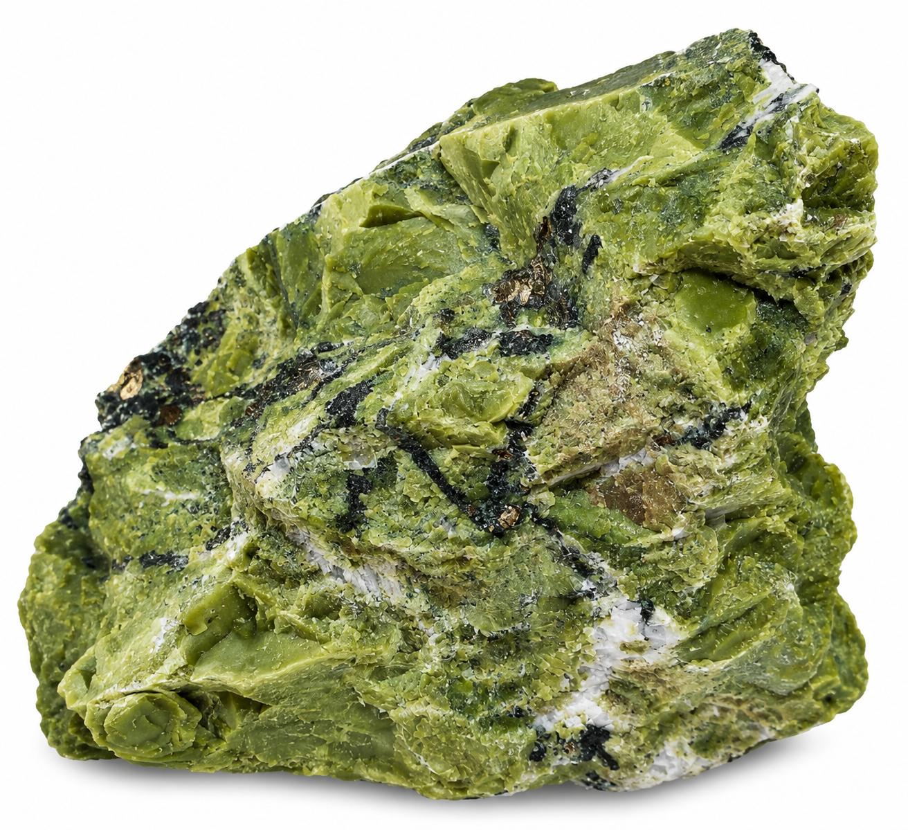 Serpentin s pyritem, exkluzivní kus – Peru | 1,4 kg