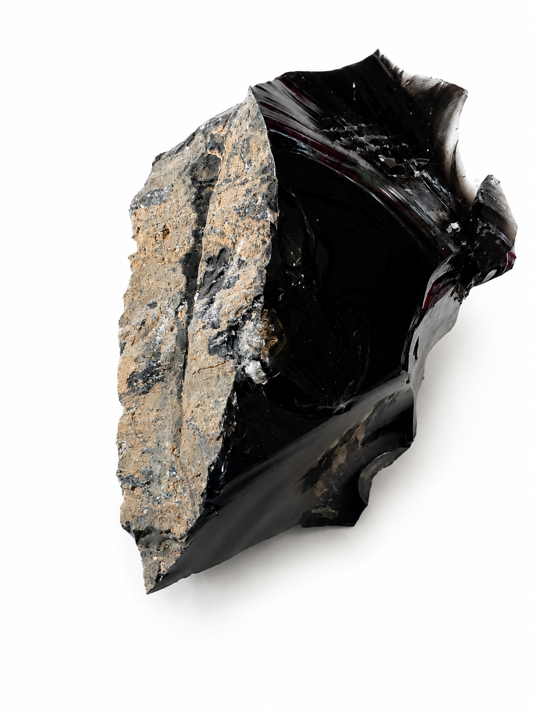 Obsidián kouřový přírodní 705 g – silný kámen ochrany a stability