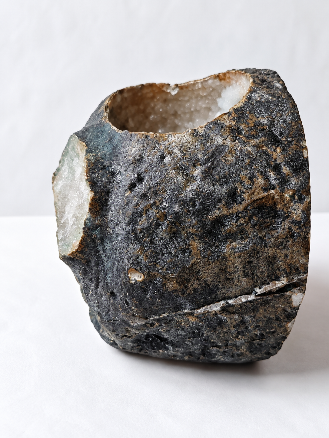 Achátový svícen světlý, 9,5x9x6 cm