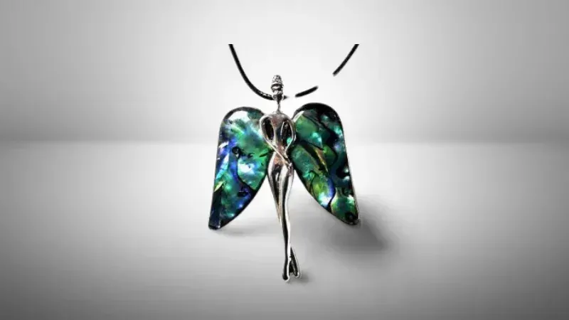 Maorský anděl - brož a přívěsek na krk