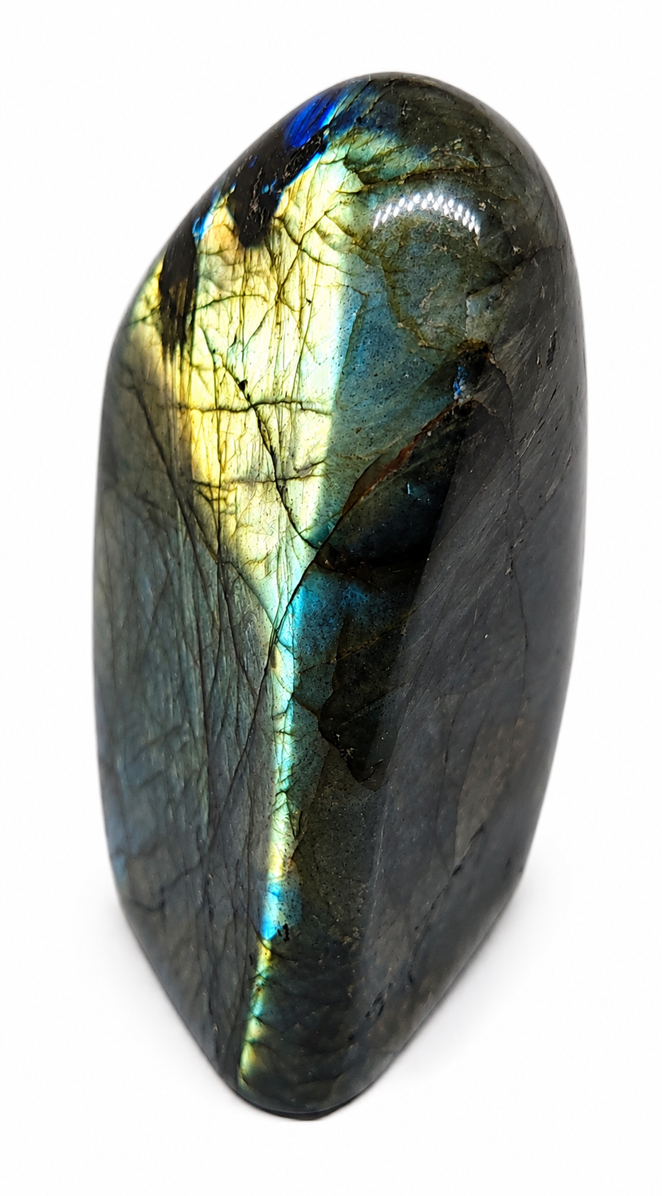 Labradorit obelisk v AA kvalitě z Madagaskaru 515 g