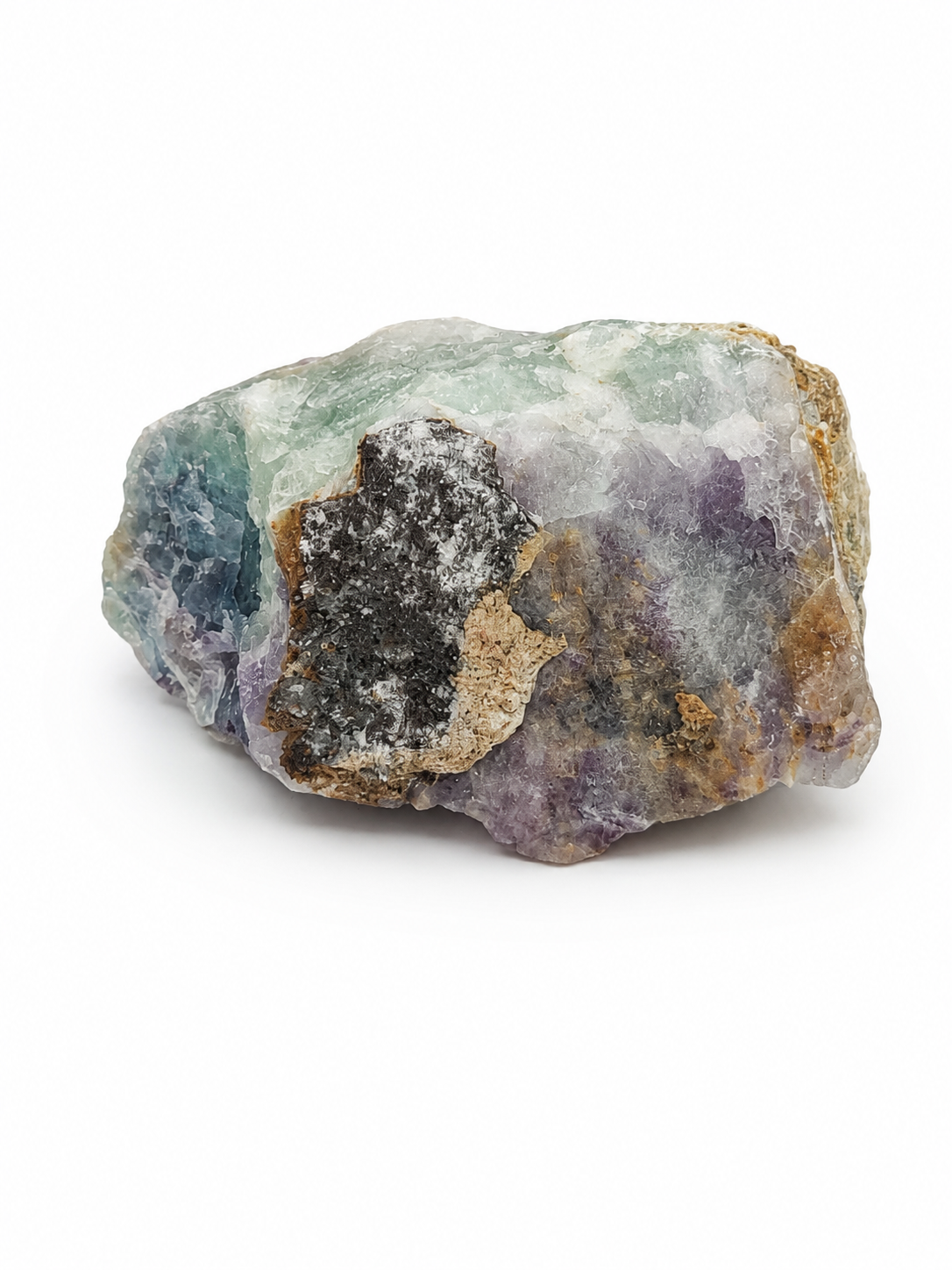 Fluorit natur AA – surový přírodní fluorit 770 g | Zeleno-fialový minerál pro harmonii a intuici