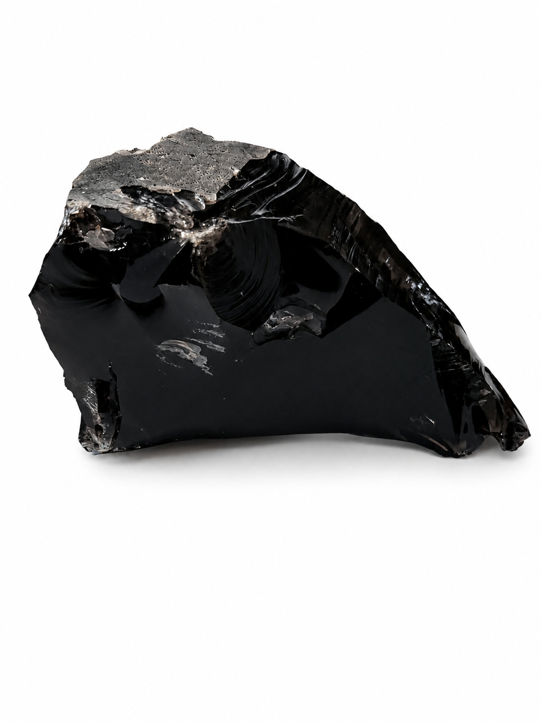 Surový kouřový obsidián 750 g – přírodní kámen z Mexika