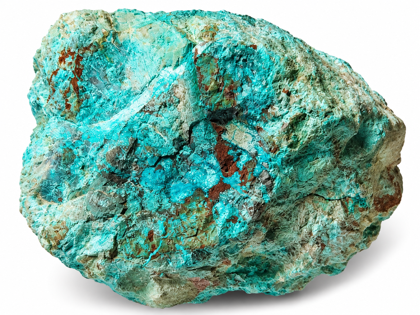 Chryzokol s malachitem – exkluzivní přírodní minerál z Peru, 1,14 kg