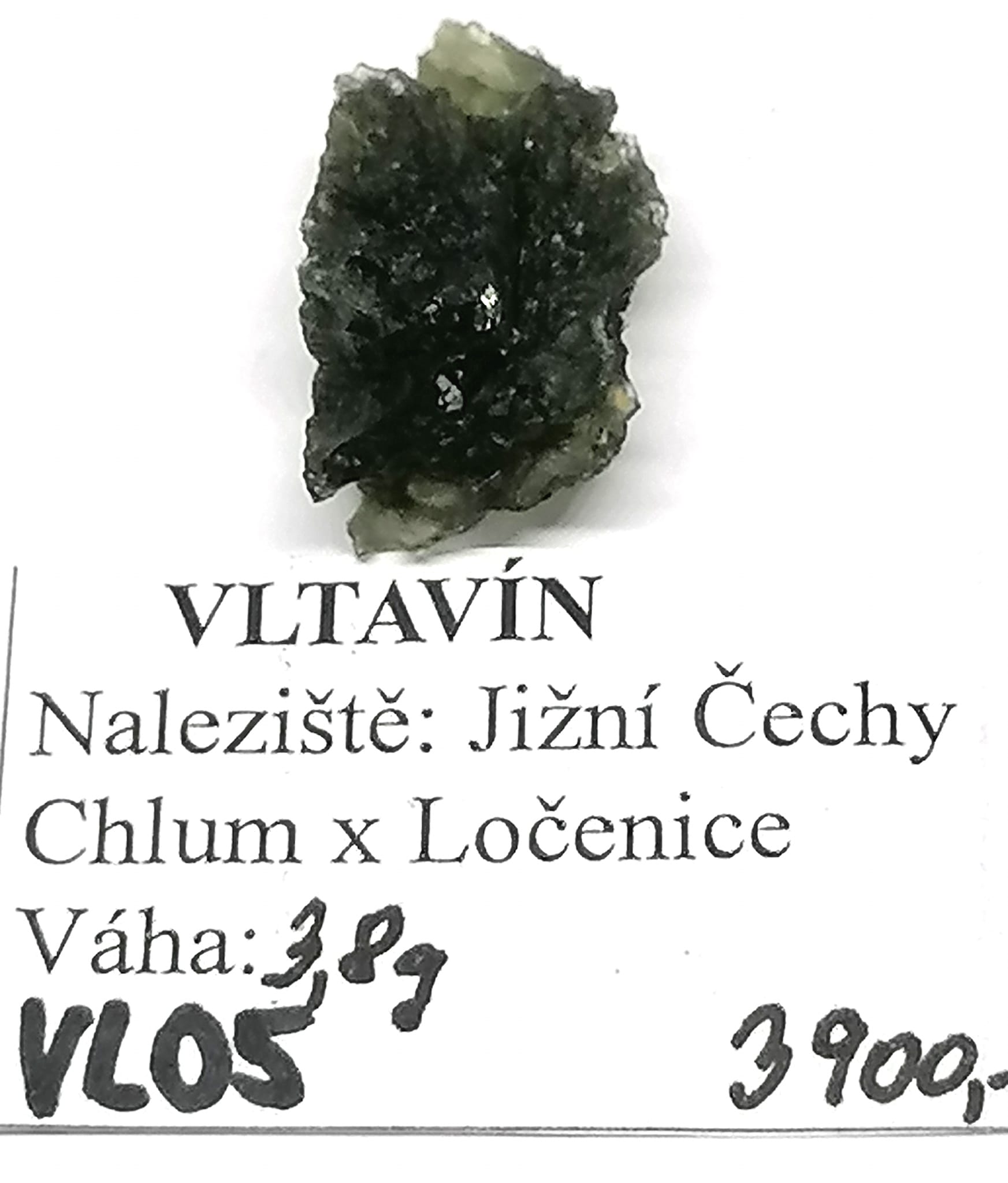 Vltavín z Ločenic, Marouškovo pole 5,08 g /2,7x1,3cm/