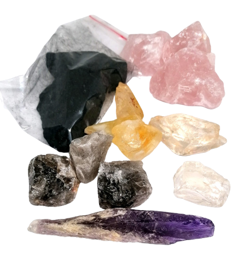 Krystalová harmonizační sada na přípravu krystalové vody – 400 g minerálů pro očistu a vitalitu