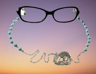 Dárkové balení šnůrka na brýle s tyrkenitem a chir.ocelí