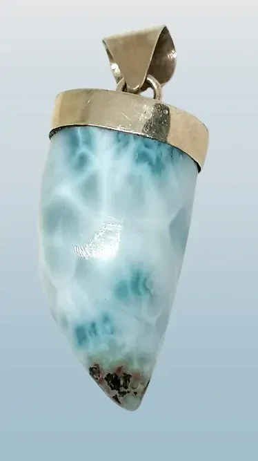 Exkluzivní larimarový přívěsek velký zub 11 g v AA kvalitě