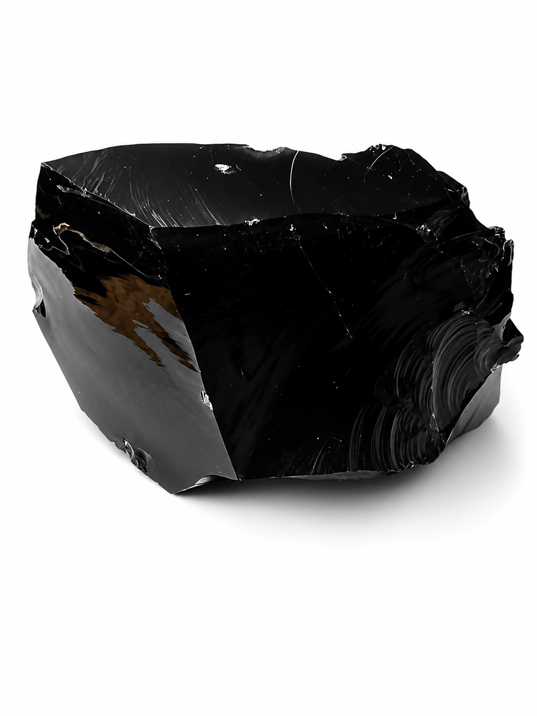 Černý obsidián – velký přírodní blok z Mexika | Ochranný kámen 1 kg