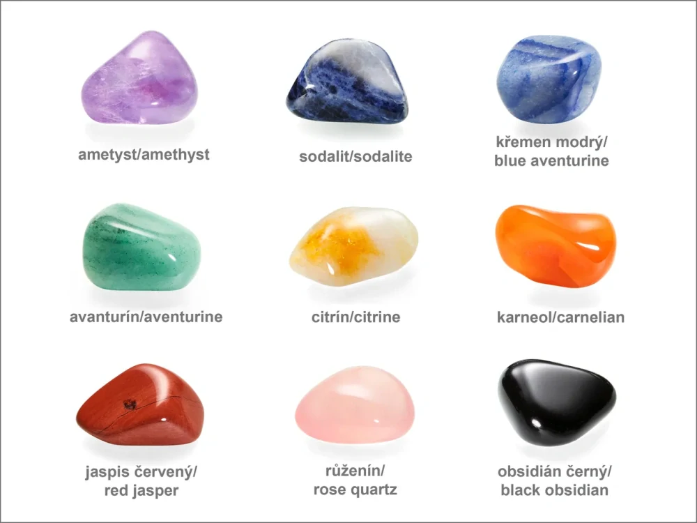 Čakra – sbírka tromlovaných kamenů v dárkovém boxu pro harmonii a energii