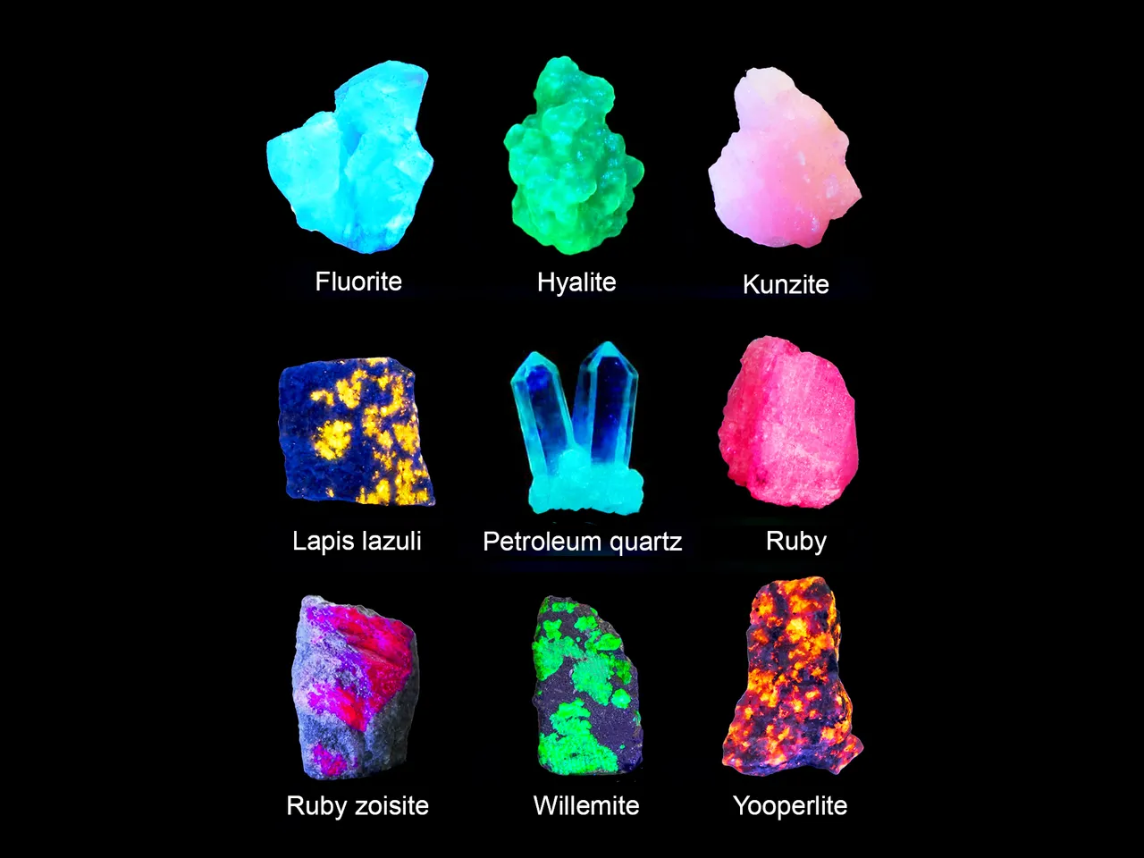 Střední Sbírka-galerie fluorescenčních minerálů, 55x55 mm