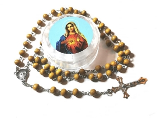 Sada 12 dřevěných růženců – modlitební pomůcka v krabičce 