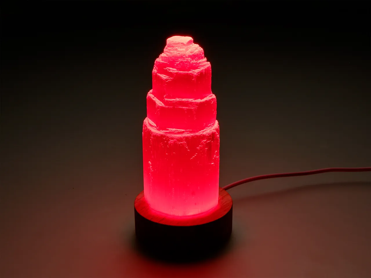 Světlený podstavec LED barevné světlo, pod kameny a minerály – USB napájení, ideální pro feng shui