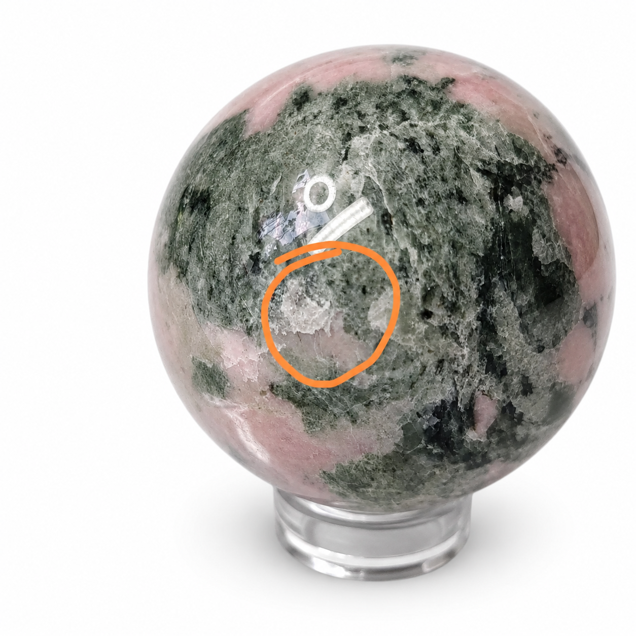 Thulit – velká koule 460 g / 6,6 cm | Láska, harmonie a životní energie