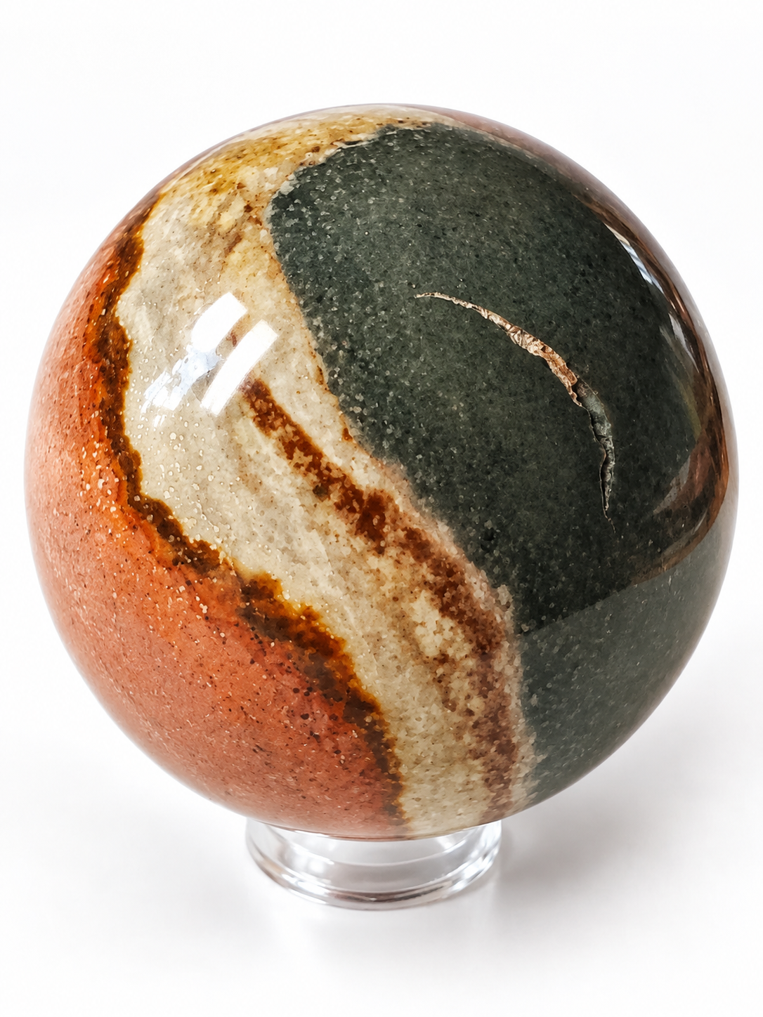 Jaspis polychrom – velká koule 499 g / 7,3 cm | Madagaskar
