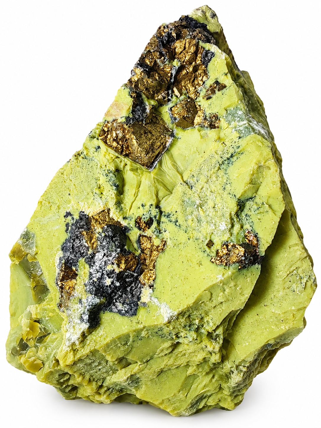 Serpentin s pyritem, exkluzivní kus – Peru | 2,2 kg