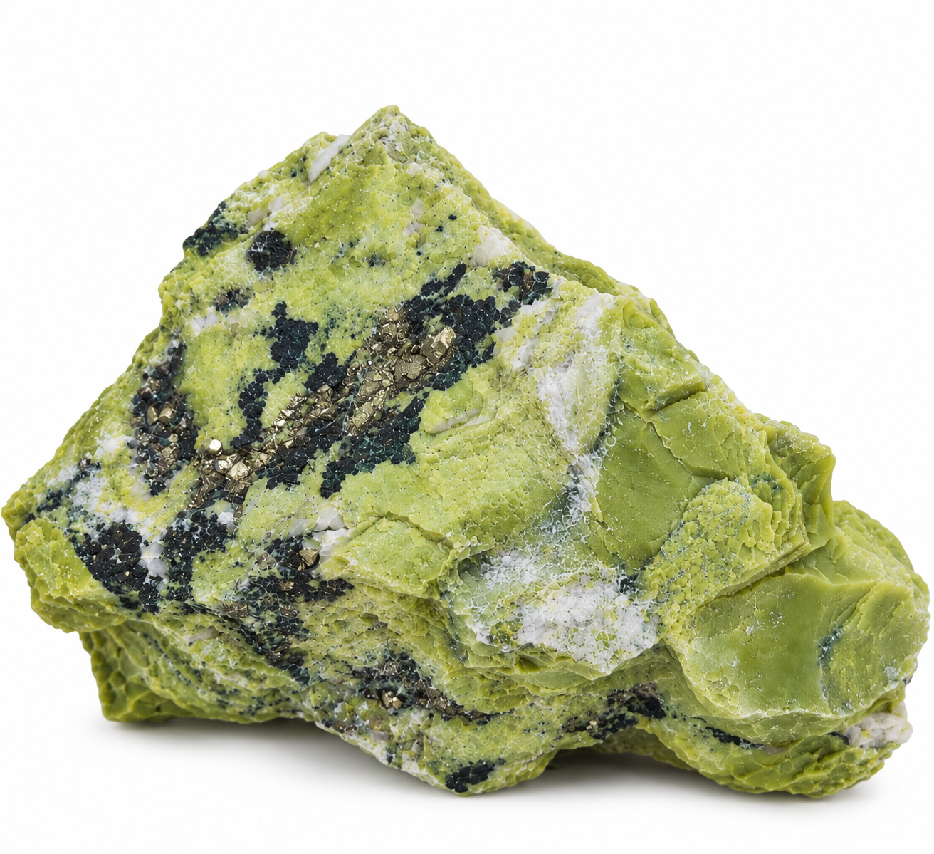 Serpentin s pyritem, exkluzivní kus – Peru | 1,4 kg
