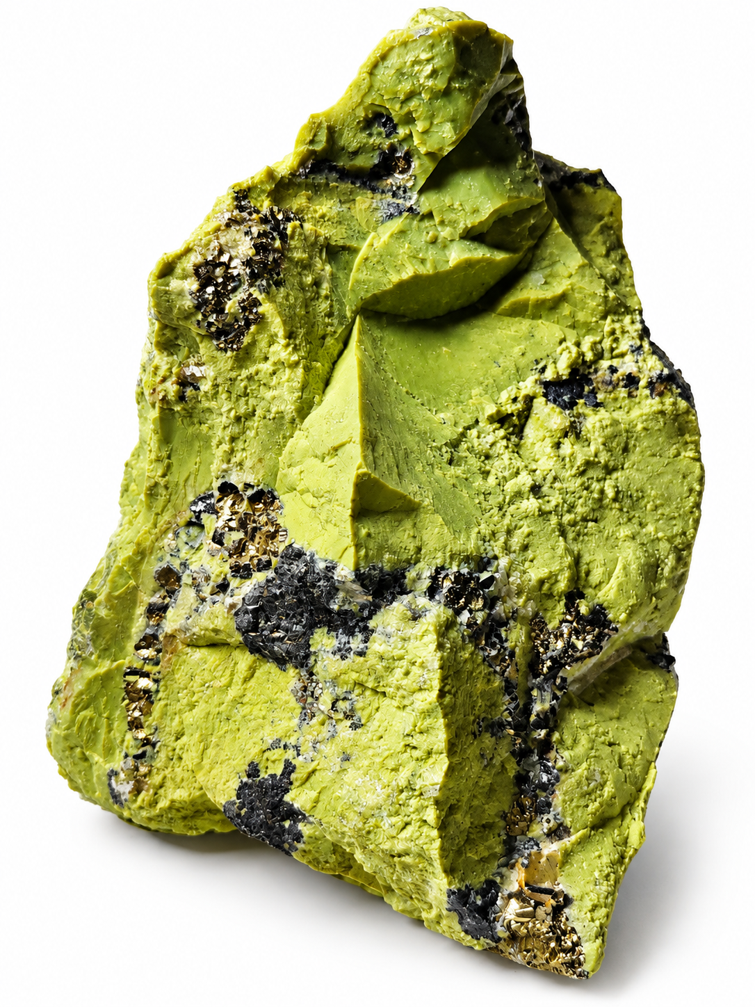 Serpentin s pyritem – surový minerál z Peru, 2,5 kg