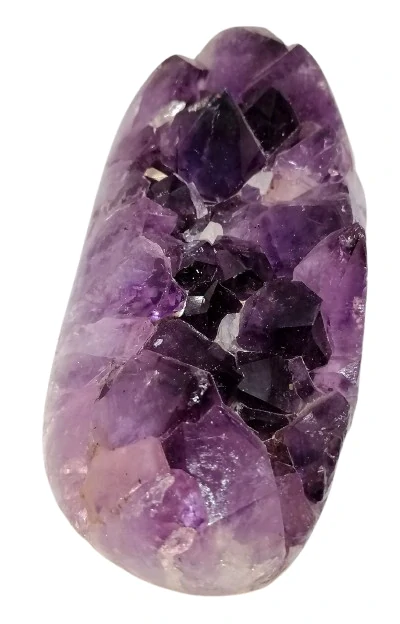 Ametystová geoda s kalcitem a hematitem (1,1 kg) | Brazílie – originál kus