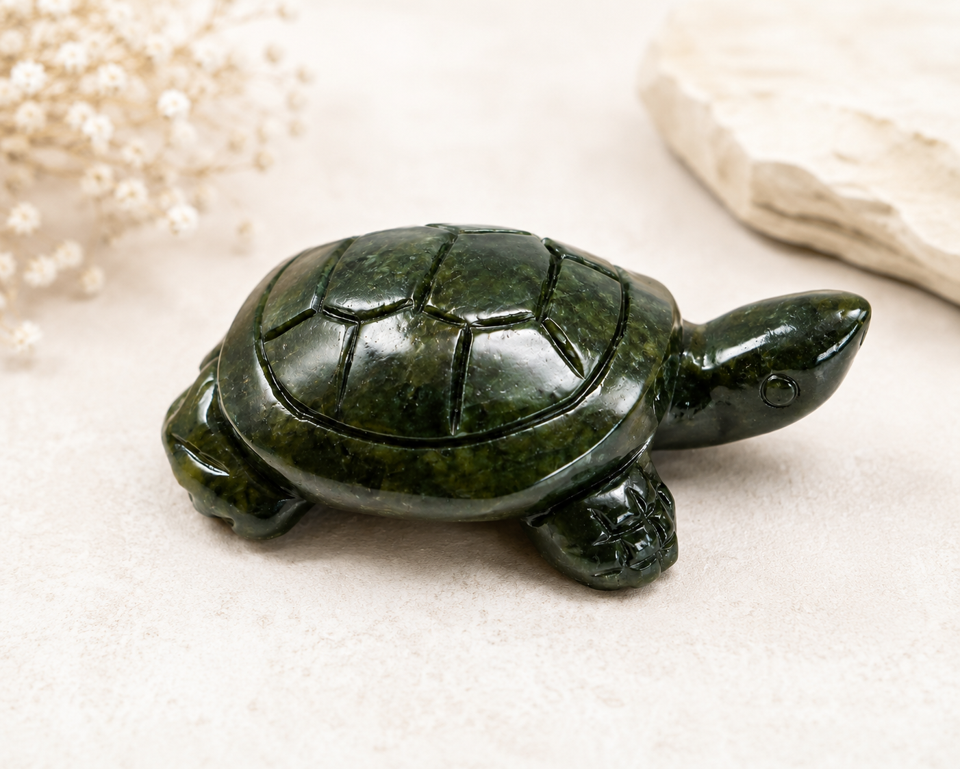 Nefritová želva velká, cca 10x6x3 cm