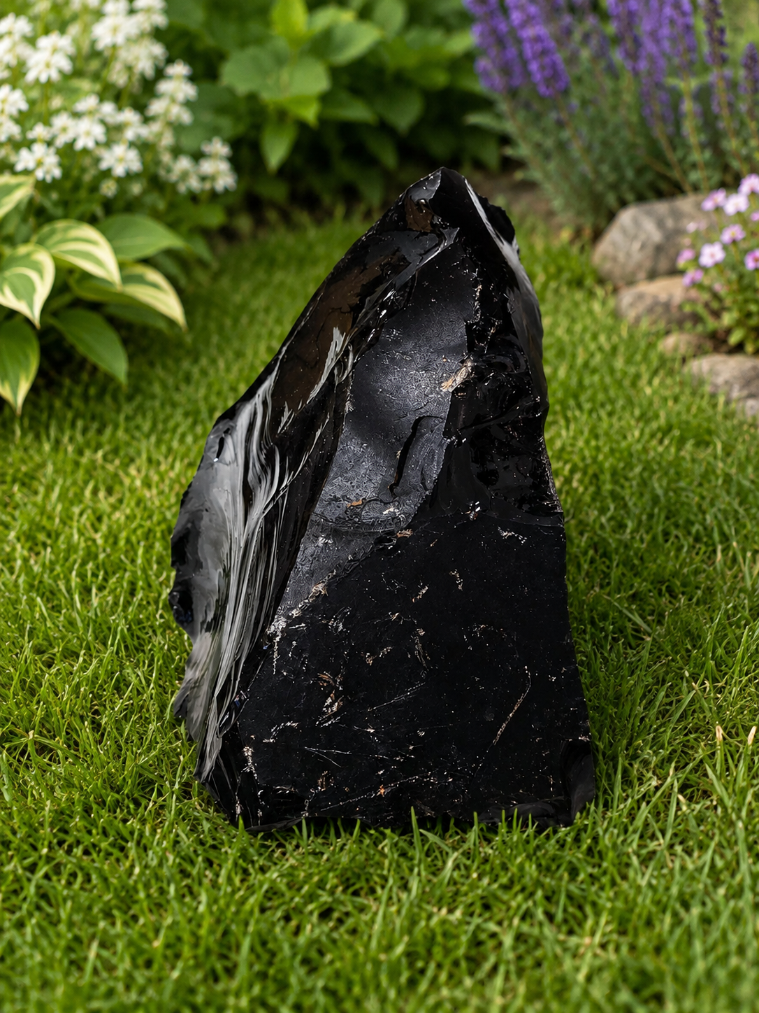 Obsidián černý, přírodní kus bez leštění 8,3 kg
