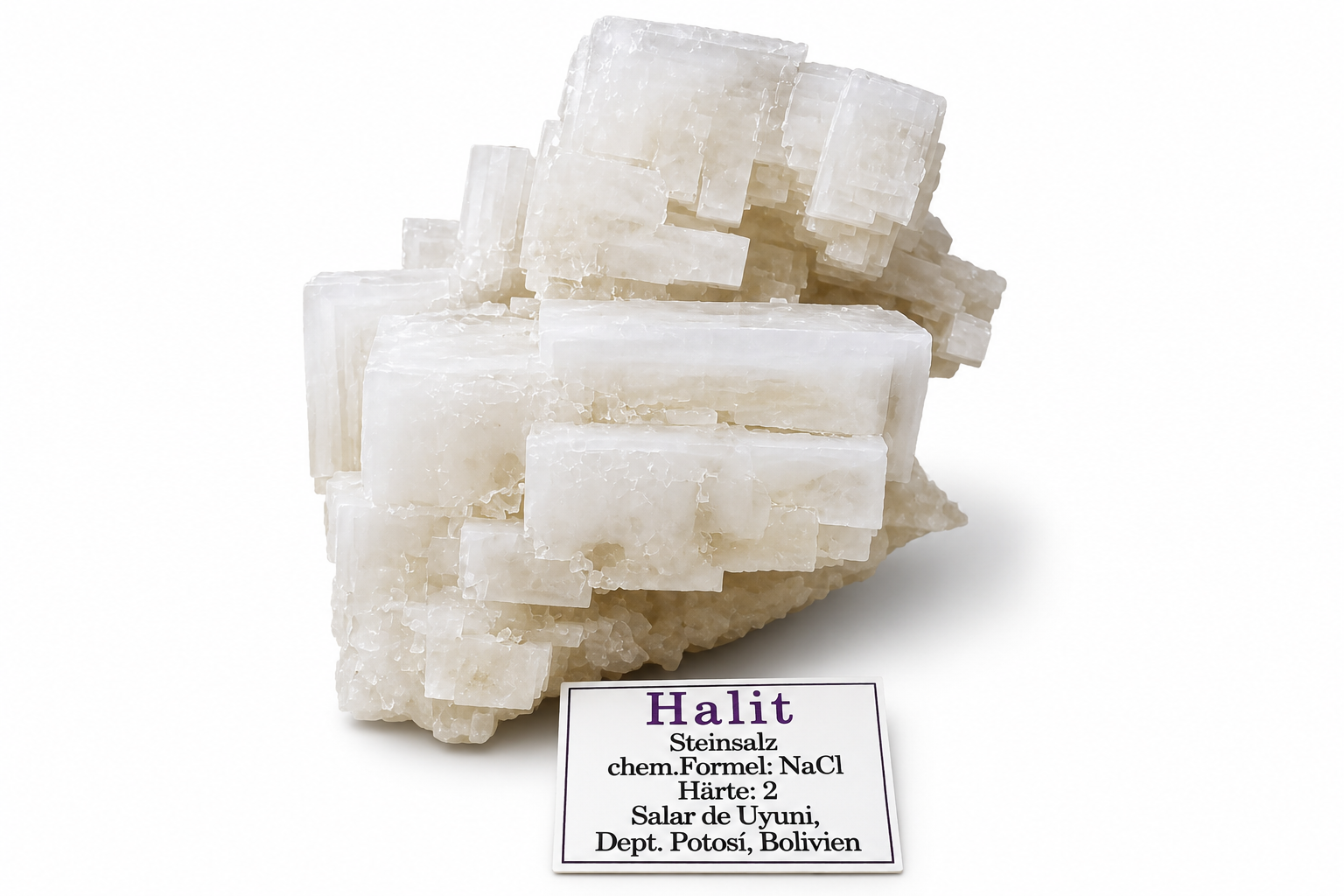 Halit, nádherný krystalický vzorek z Bolívie – 259 g