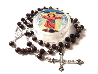 Sada 12 dřevěných růženců – modlitební pomůcka v krabičce 