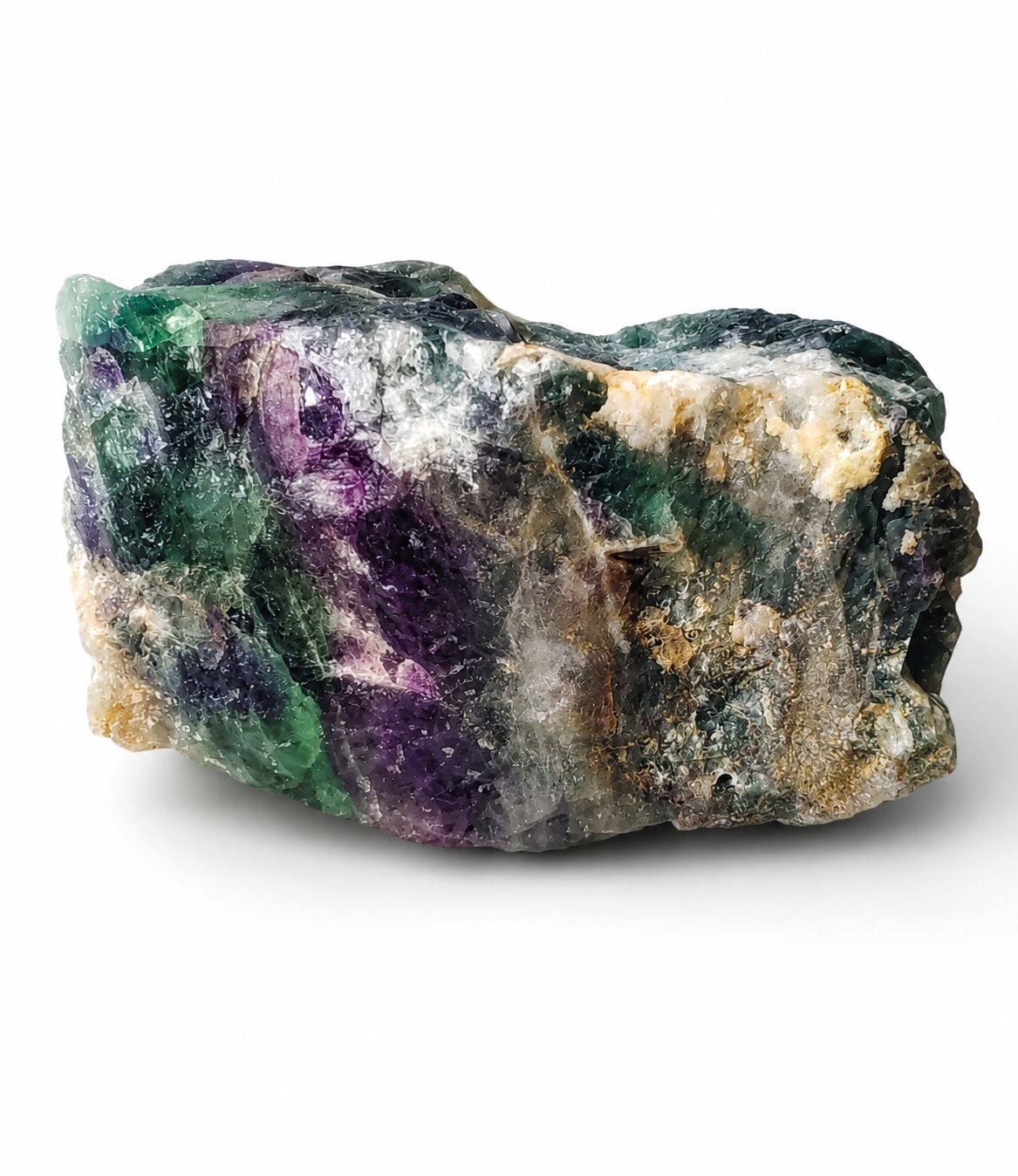 Fluorit duhový, krystalický kus 1,1 kg