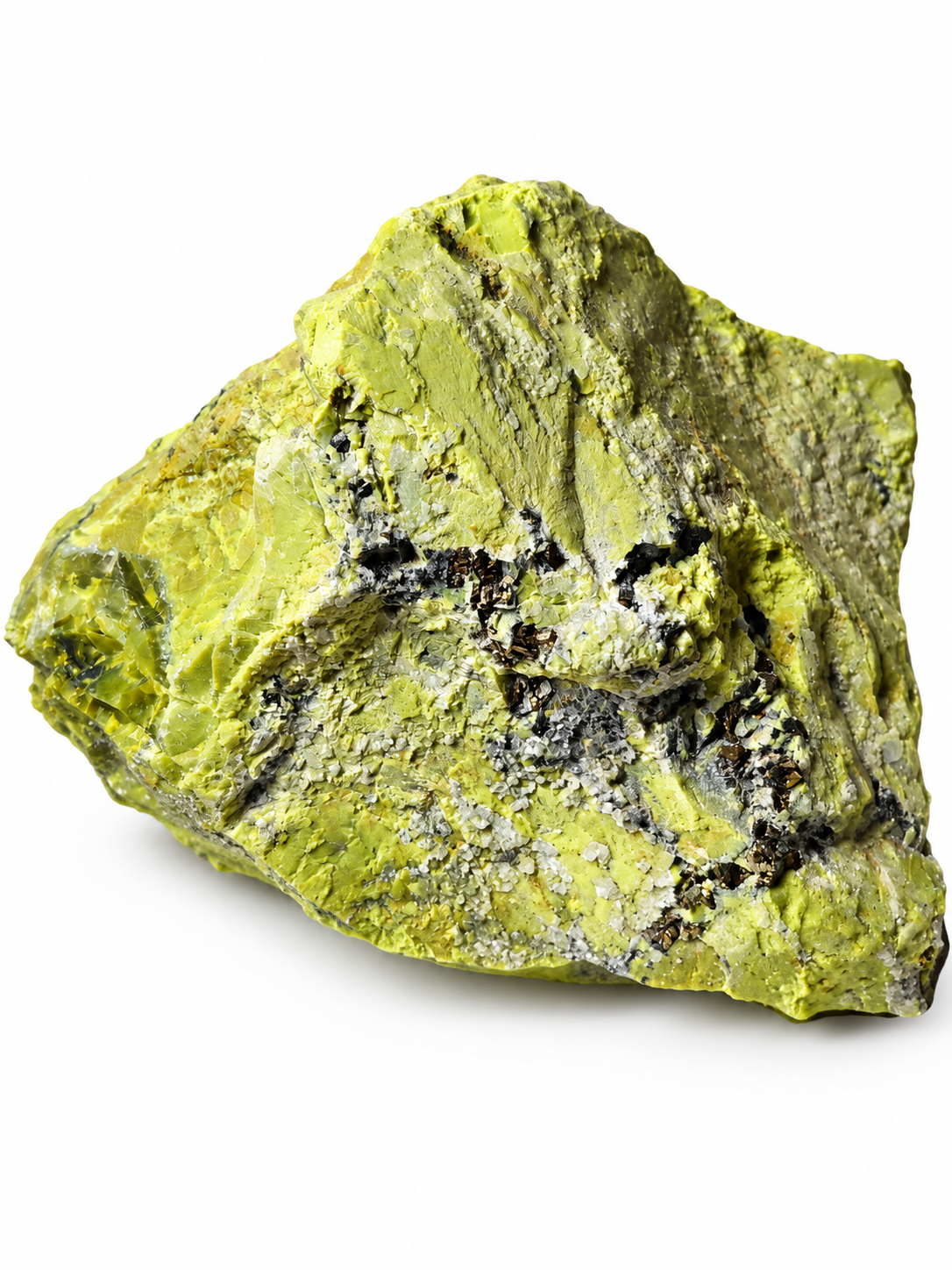 Serpentin s pyritem – surový minerál z Peru, 2,5 kg