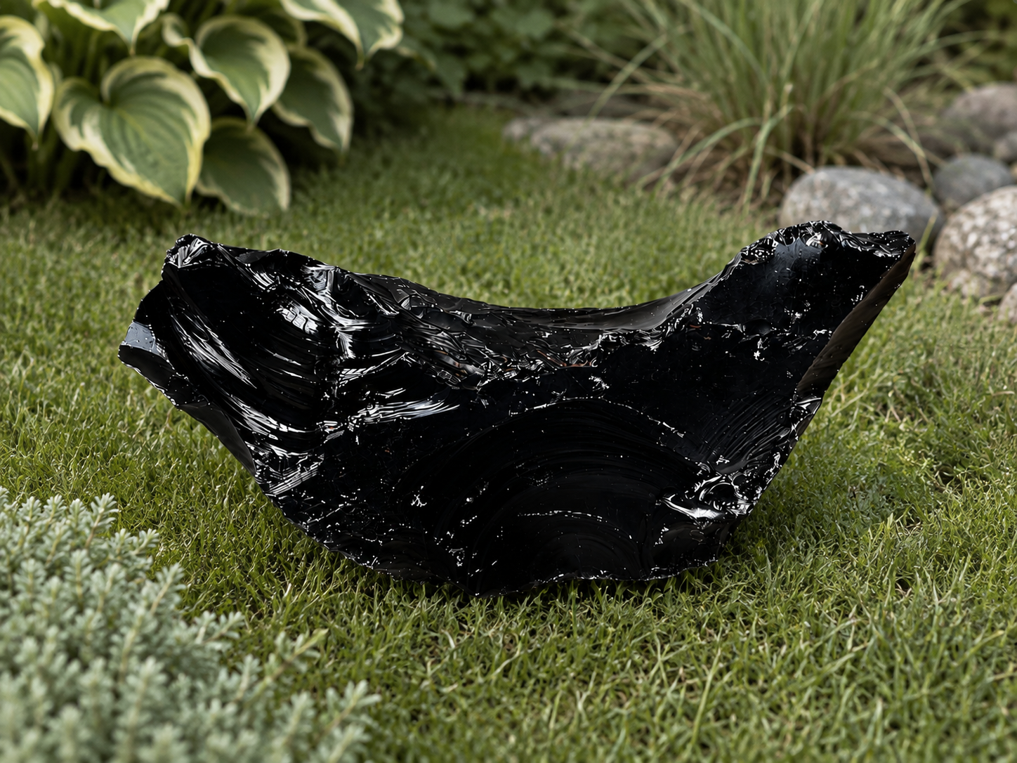 Obsidián černý – ochranný přírodní kámen 7,6 kg