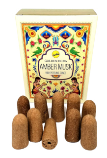 Vonné kužely tekoucí dým - AMBER MUSK