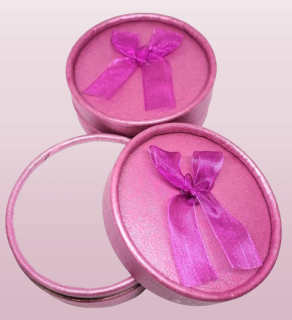 Dárková krabička kulatá fialová