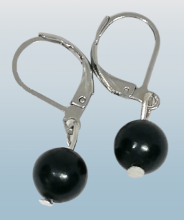 Šungitové naušnice s chirurgickou ocelí