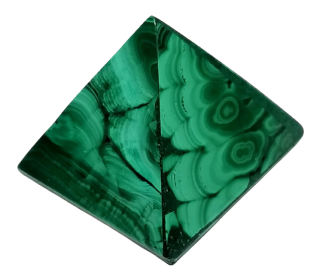 Malachitová pyramida v AA kvalitě 4x3,9cm