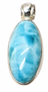 Larimar přívěsek ovál velký 7,6 g, 2,5 cm