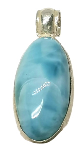 Larimar přívěsek ovál velký 7,6 g, 2,5 cm