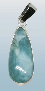 Larimar přívěsek kapka 2,5 cm