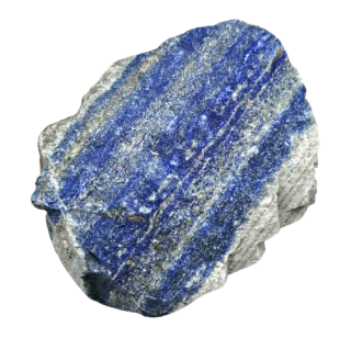 Lapis lazuli surový pruhovaný z Afghánistánu 323 g (7,5 cm) – výběrový kámen s pyritem
