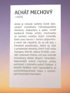 Kartička k ACHÁTU MECHOVÉMU