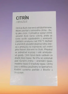 Kartička k CITRÍNU